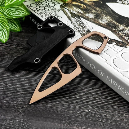 2.4 Inch Lightweight Outdoor Fixed Blade Knife with Sheath, Portable Daily Fruit Peeling Knife Box Opening Multi Tool