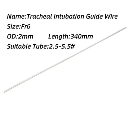 2Pcs Medical Sterile Endotracheal Intubation Guide Wire Flexible Hard Stylet Disposable Assistance Tracheal Intubation Iron Core