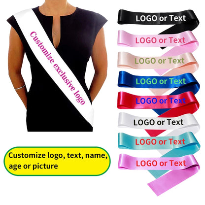 Diy Custom Personality Satin Sash Writen As You Want Wedding Bridal Shower Team Bride Tribe Satin Sash Bachelorette Party Decor