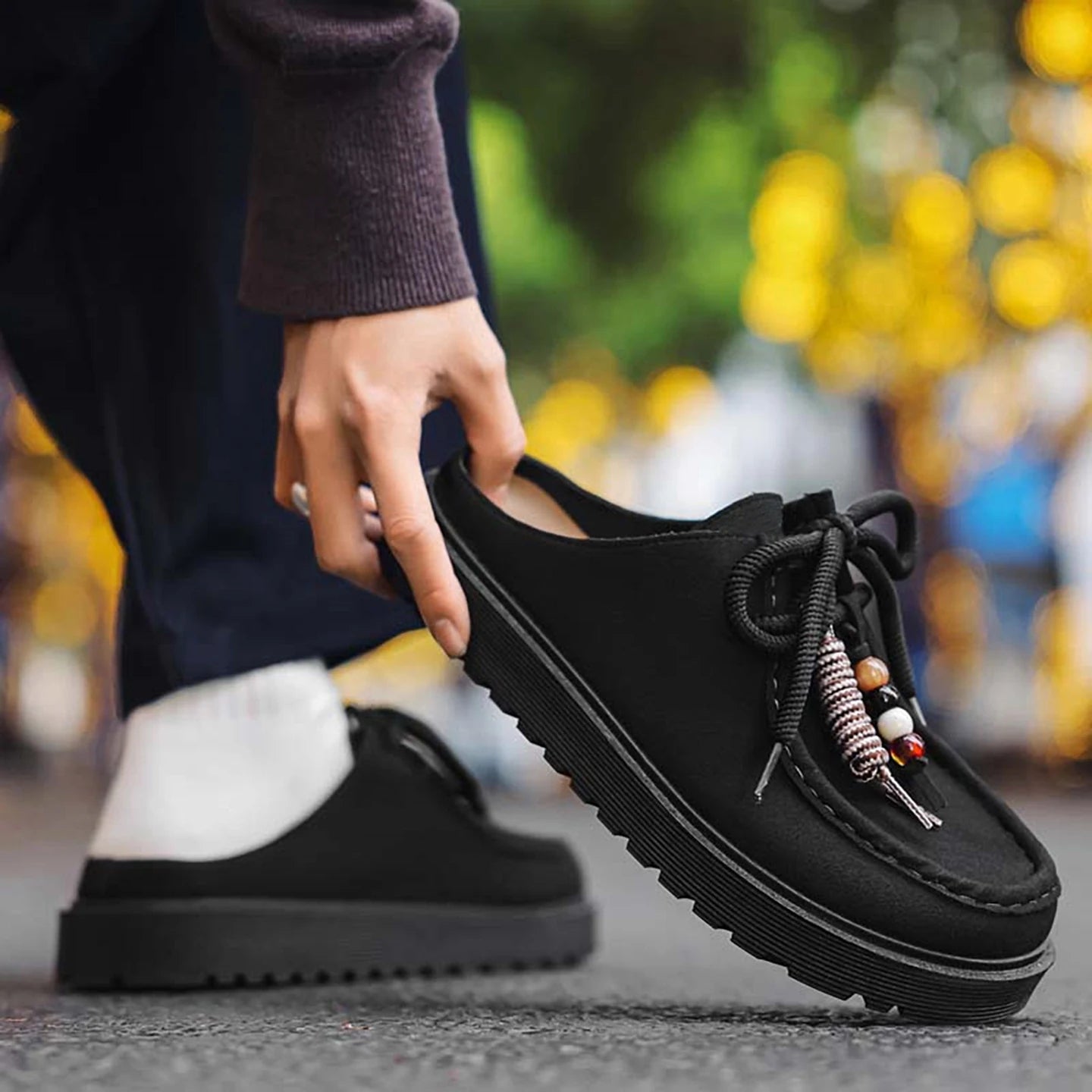 2026 New Summer Men Outdoor Closed Toe Slippers, Trendy Versatile Mules, Light Anti-slip Fashion Outdoor Slides