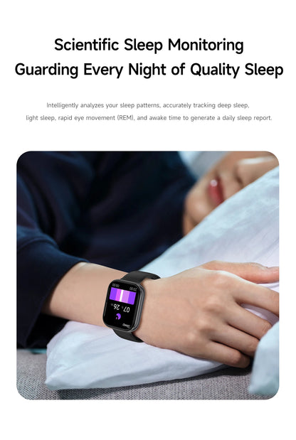 LIGE AMOLED Smart Watch Men 2.04 Screen Bluetooth Call Health Monitor IP68 Waterproof Sport Women Smartwatch New For Android IOS