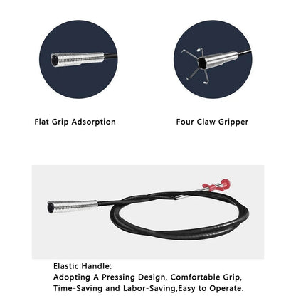 160/60cm Sewer Dredge Pipe Four-claw Hook Sewer Dredging Anti-blocking Tool Telescopic Flexible Claw Reusable Cleaner