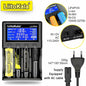 Ładowarka sieciowa LiitoKala Lii-PD4/PD2 LCD, szybkie ładowanie, 4/2 gniazda na akumulatory 21700/18650/AA/AAA, wielokrotne zabezpieczenia, automatyczne wykrywanie