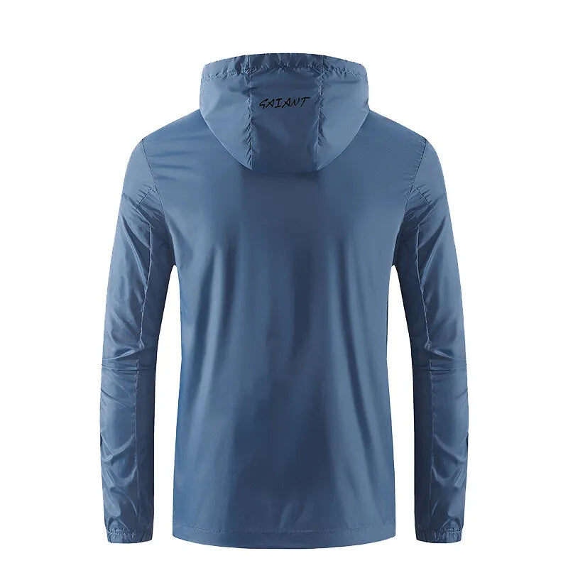 Outdoor Fashion Thin Sports Coat Men Mountain Climbing, Travel, Fishing, Camping, Waterproof Sun-protective Hooded Skin Clothing