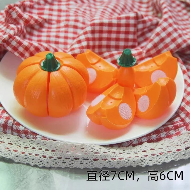 Montessori Simulation Chechele Ingredients Vegetables Fruits Dessert Bread Educational Toy Play House Decompress Educational Toy