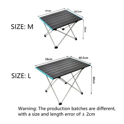 Ultralight Folding Camping Table, High Strength Aluminum, Portable Outdoor Dinner Desk for Picnic BBQ Garden Party, Foldable
