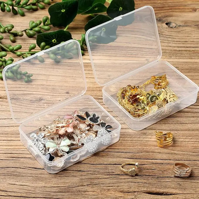50 Transparent Storage Boxes for Arts and Crafts Parts Small Accessories Dustproof Durable Strong Jewelry Storage Case Container