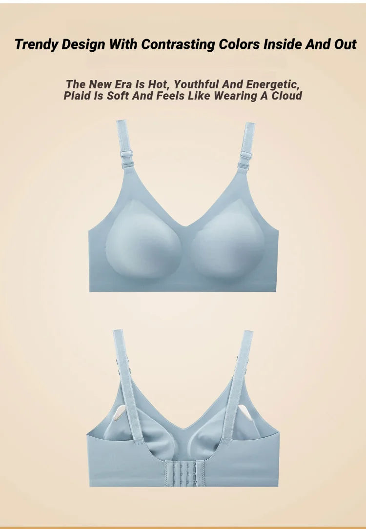Women'S Seamless Bras Ladies Thin Style Soft Breastfeeding Bra Underwear Comfortable Lingerie Gather Support Plus Size