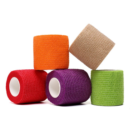 12pcs of 4.8-meter elastic sports self-adhesive bandages, protecting fingers, ankles, palms, and shoulders, knee protection
