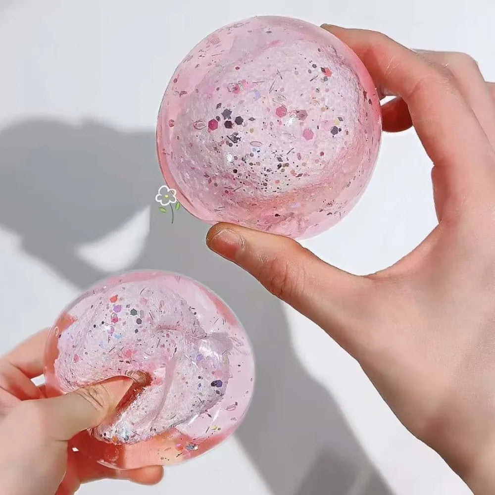 Satisfying Sound Crunchy Squishy Toys Non-bounce Shapable Building Blocks Squeeze Pinch Handmade Sensory Fidget Ball