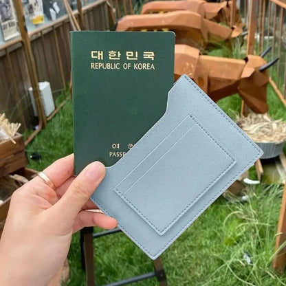 Multi-Slots RFID Blocking Passport Cover, Waterproof Travel Wallet Holder for Cards ID Certificates & Cash, PU Leather Purse