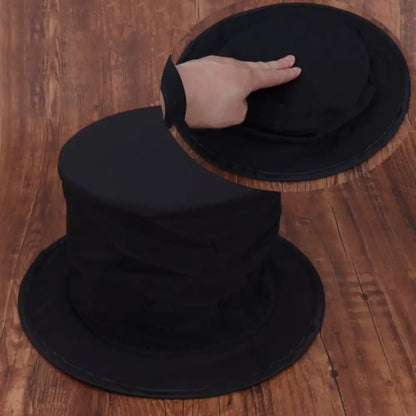Collapsible Folding Magic Hat Magic Props Anything Appears Hat Magic Tricks Performance Black Magician Hat Props Talent Shows