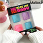 Needoh Nice Ice Baby Mini 4 Pack Squish Cube Sensory Toy Multicolored Knead Stretch Stress Relief Hand Squeeze Toy Leisure Gift