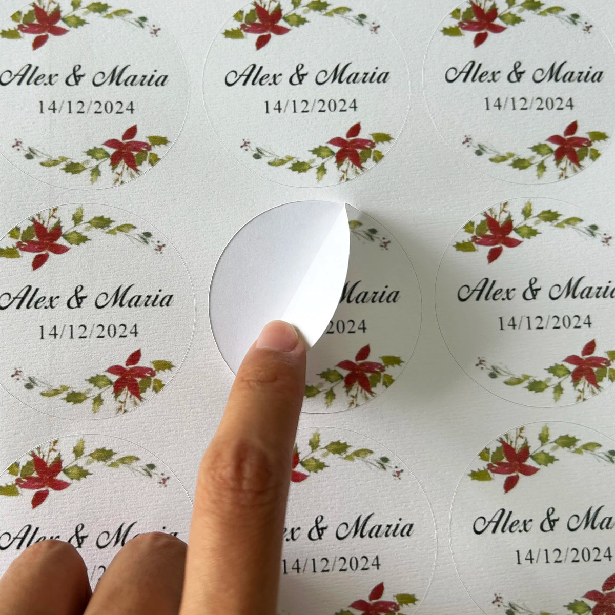 Customized paper texture stickers, personalized logos, wedding and birthday gift box stickers, design customization