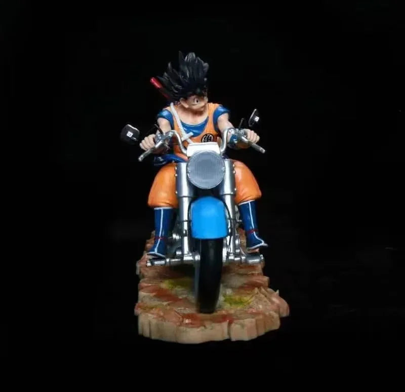Dragon Ball Super Saiyan Gk Figure Goku Gohan Motorcycle Rotatable Tires Boxed Collectible Model Decor For Anime Collectors