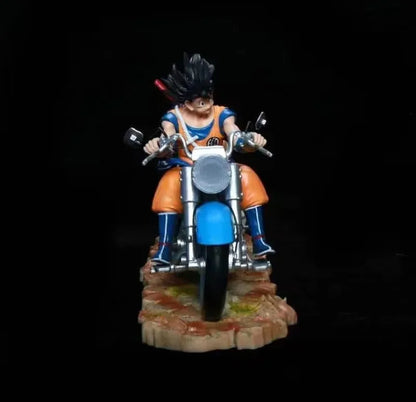 Dragon Ball Super Saiyan Gk Figure Goku Gohan Motorcycle Rotatable Tires Boxed Collectible Model Decor For Anime Collectors