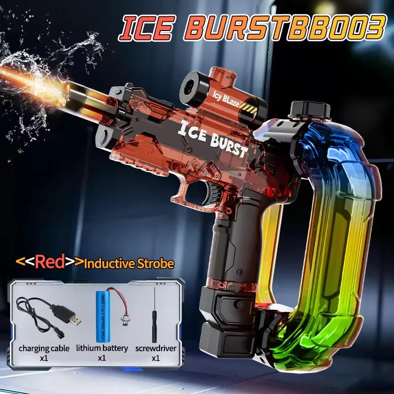 LED Lights Simulated Firing Electric Water Gun Children Large Capacity Automatic Water Blaster Toys for Kids Summer Outdoor Game