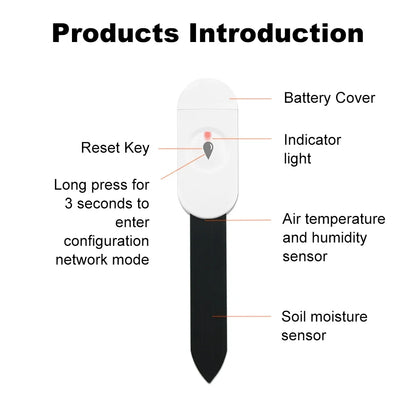 Tuya Smart Zigbee Soil Moisture Tester Humidity Meter Waterproof Hygrometer Garden Automation Irrigation Detector for Garden