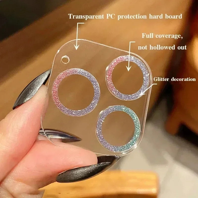 Błyszczące etui ochronne z diamentami na aparat iPhone 15 14 13 12 11 16 Pro Max Mini Plus 16Pro 15Pro 16Promax