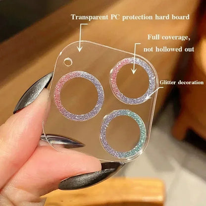 Błyszczące etui ochronne z diamentami na aparat iPhone 15 14 13 12 11 16 Pro Max Mini Plus 16Pro 15Pro 16Promax