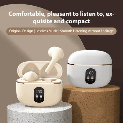 X87 In-Ear Headphones with LED Digital Display HiFi Stereo Earphones Long-lasting Headsets Phones Laptops Widely Compatible