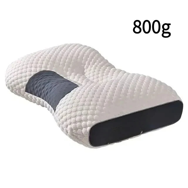 1PC Almohada Neck Pillow, Cervical Orthopedic Soybean Fiber Massage Pillow for Sleep, Neck Support Home SPA Pillow Skin-friendly