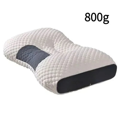 1PC Almohada Neck Pillow, Cervical Orthopedic Soybean Fiber Massage Pillow for Sleep, Neck Support Home SPA Pillow Skin-friendly