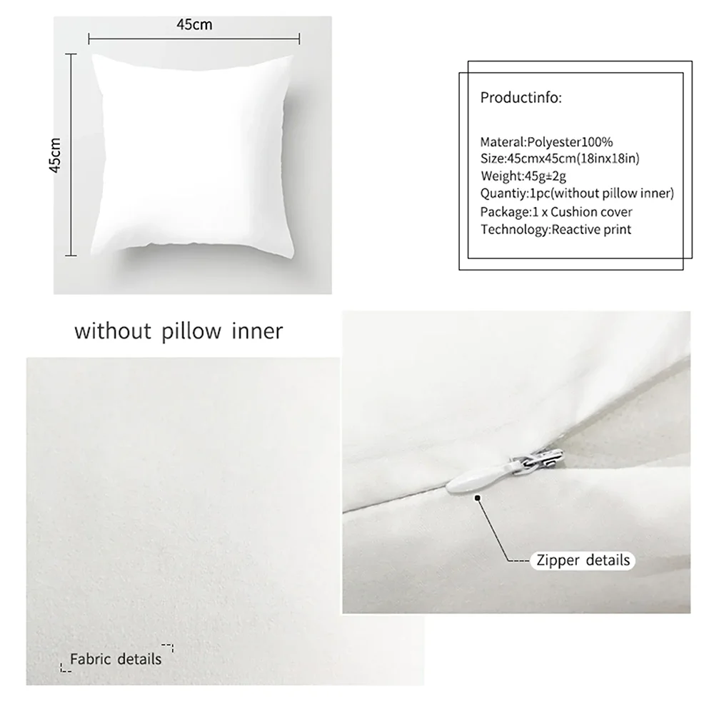 Cute Cartoon Ferdinand Pillow Case Pillowcase Anti-dustmite Pillow Invisible zipper silky short plush Sofa cushion cover