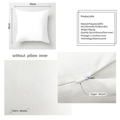 Cute Cartoon Ferdinand Pillow Case Pillowcase Anti-dustmite Pillow Invisible zipper silky short plush Sofa cushion cover