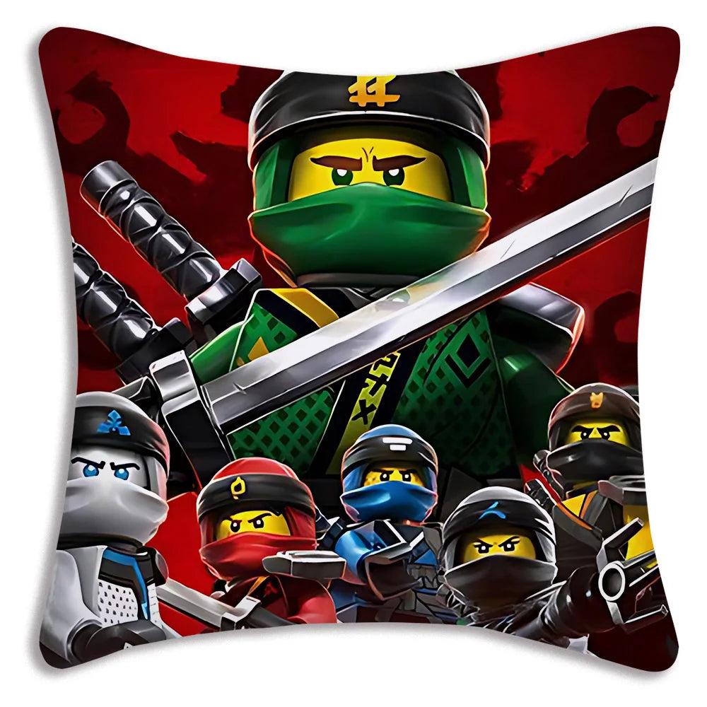 Pillow Covers Cartoon For Game Ninjagos Sofa Decorative Home Double-sided Printing Short Plush Cute Cushion Cover