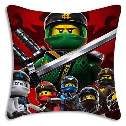 Pillow Covers Cartoon For Game Ninjagos Sofa Decorative Home Double-sided Printing Short Plush Cute Cushion Cover