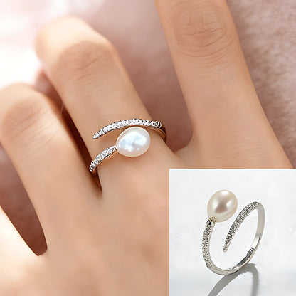 PANJBJ 925 Sterling Silver Lotus Ring For Women Retro TextureJewelry Irregular Creativity Adjustable Jewelry Party Gift Dropship