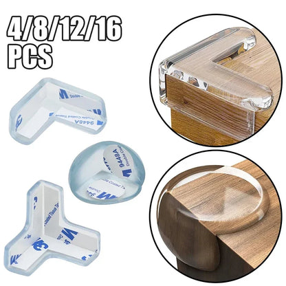 Child Baby Safety Silicone Protector Table Soft Transparent Children Anti Collision Table Corner Edge Protection Cover