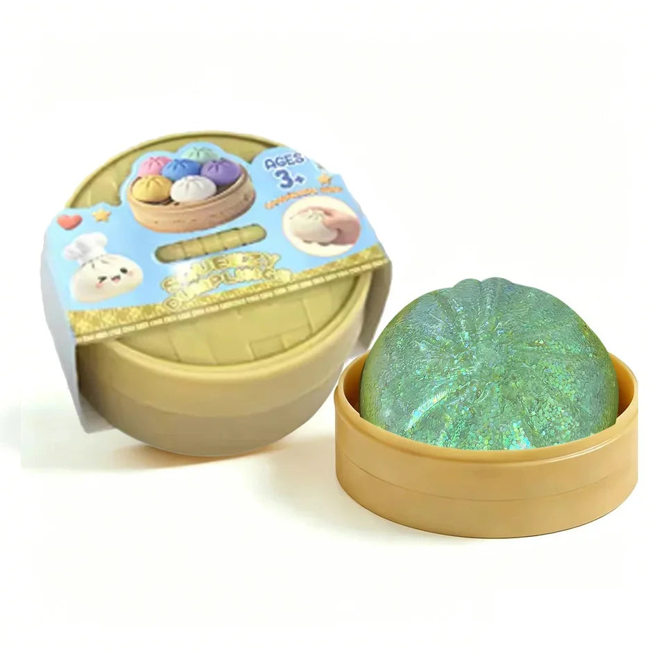Glitter dumpling squishies Glitter Dumpling Squishy with Box Dumplings Sensory Dumpling Pressure Toy for Stress Relief