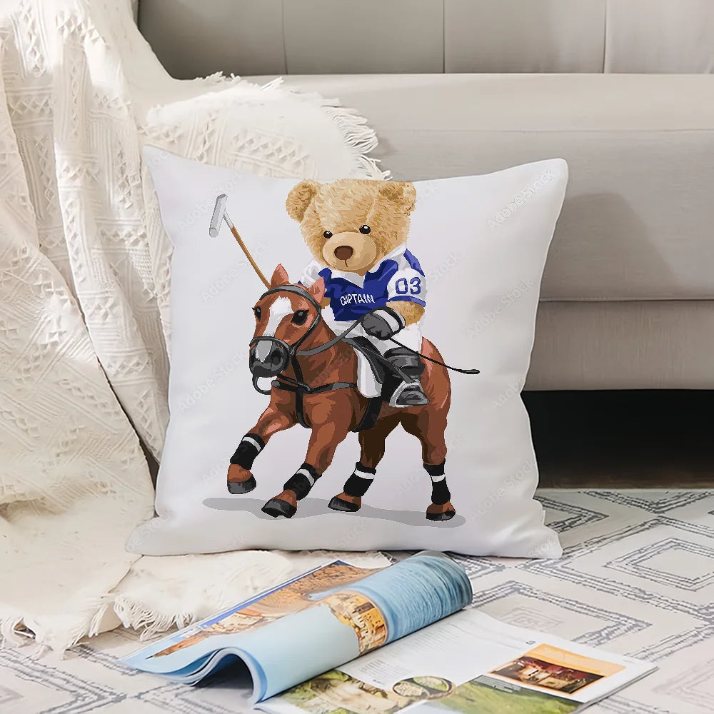 P-Polo Pillow Case Office Cushions Suitable For Sofa B-Bears Car Bedroom Decorative Cushion Cover