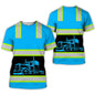 Work Clothing Summer Breathable Men's T-shirt 3D Printing Style Trucker Safety Transportation Work Uniform Oversized Loose Tops