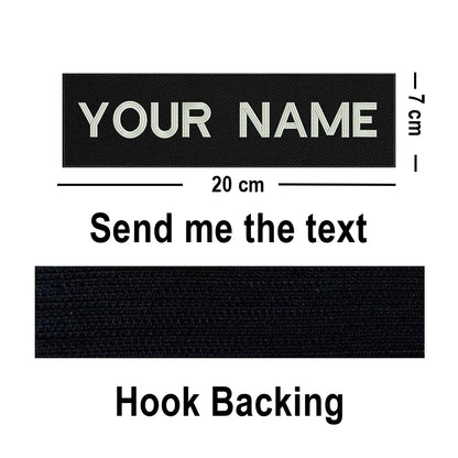Custom Big Size Patches Personalized Name Embroidered Patch Stripes Badge Emblems Iron On Or Hook Loop Applique For Clothes