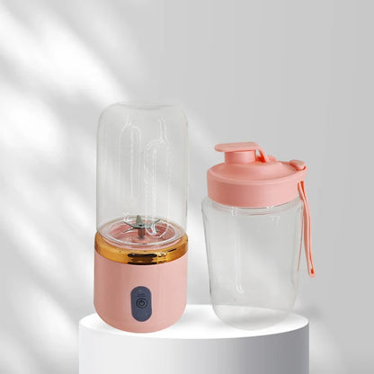 2-Cup Electric Juice Blender Mini Wireless Portable Home USB Rechargeable 6-Blade Gift Juice Cup Multifunctional Juicer