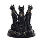 Egyptian-Style Black Cat Crystal Ball Display Stand Resin Mythical Beast Ornament Desktop Crystal Ball Base Storage Rack