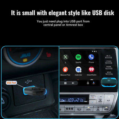 XUDA 2in1 Wired To Wireless CarPlay Adapter Android Auto Dongle Smart AI Box High Quality Car Accessories Intelligent System