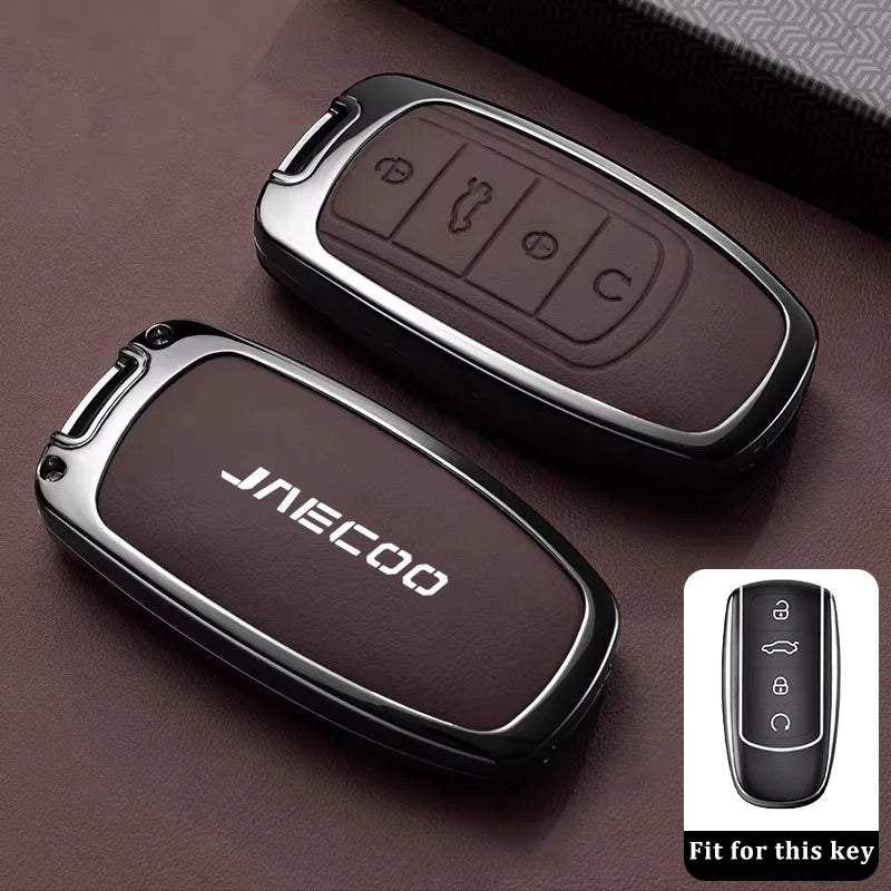 Car Key Case for Chery Jaecoo J7 7 PHEV J5 5 EV 2025 J8 8 2026 Keychain Remote Cover Shell Housing Ring Holder Fob Accessories