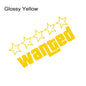 Wanted Reflective Laser Car Funny Stickers Auto Vinyl Film Decals For Car Bumper Windows Motorcycle Laptop Walls