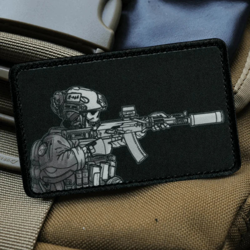 Sight Line Emblem Soldier Design Morale Badge Tactical Army Patches for Clothing Military Backpack Printed Hook and Loop Sticker
