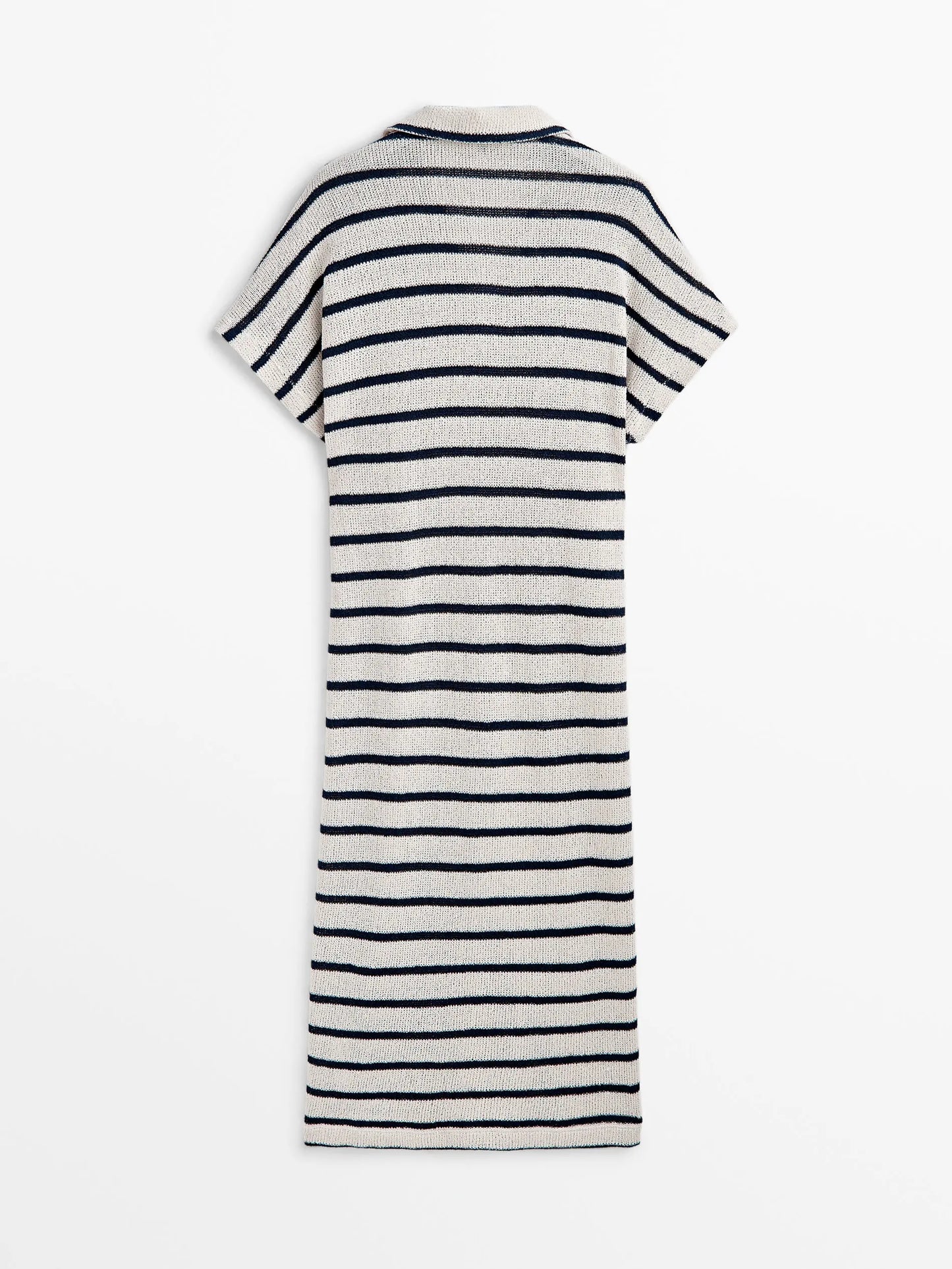 Ethereal Traf Md 2026 YAZHIMEI autumn new style of Women's casual fashion Cotton blend striped POLO neck long dress