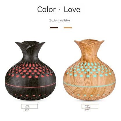 Wood Grain Humidifier 300ml USB Aroma Diffuser Atomizer USB Household Humidifier Hydrating Instrument Desktop Humidifier