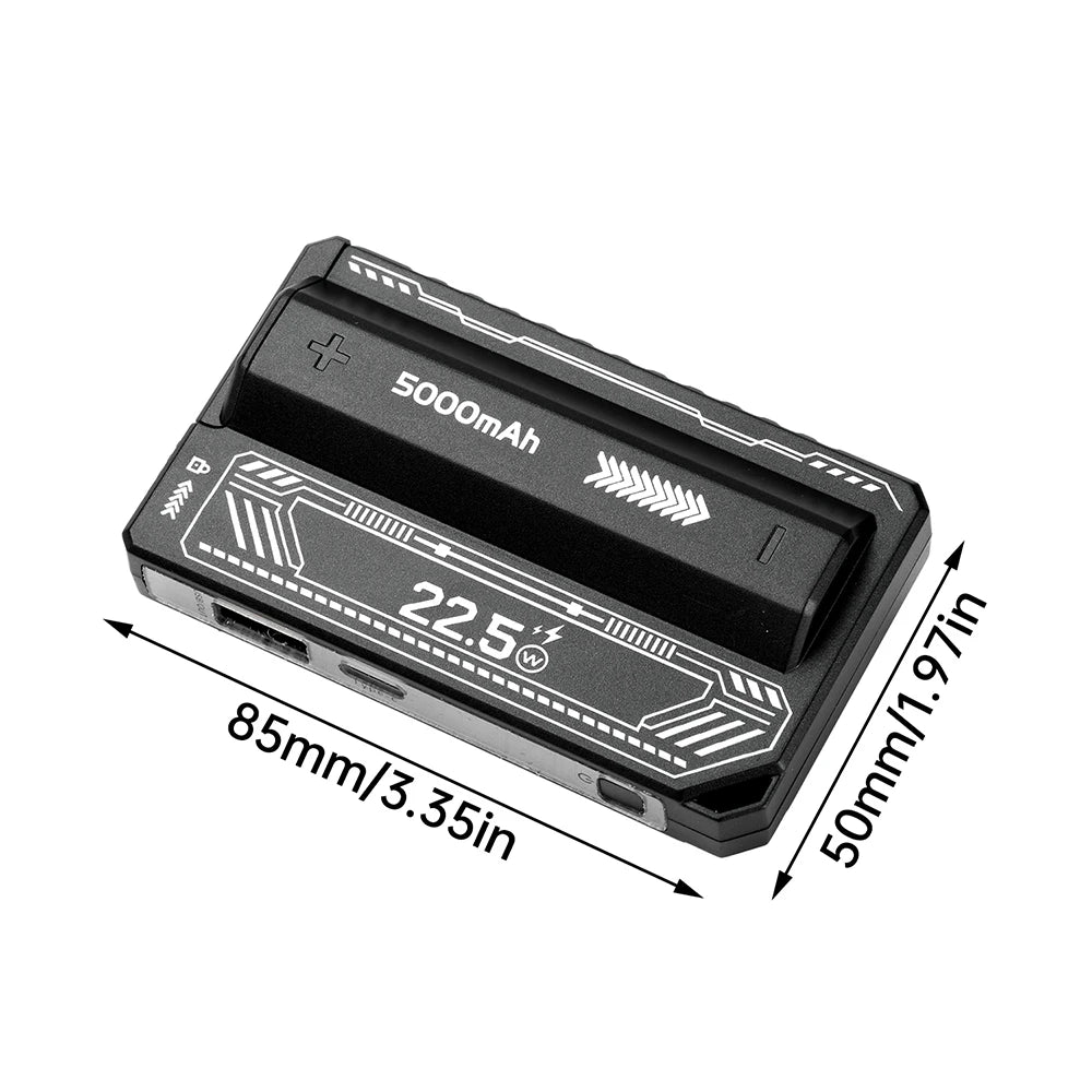 1 Section Welding Free 21700 Mobile Power Case PD 20W Fast Charging Built-In Cable Detachable Power Bank DIY Battery Box