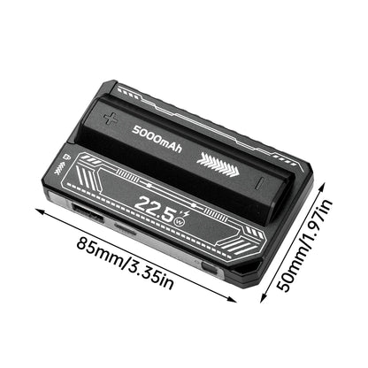 1 Section Welding Free 21700 Mobile Power Case PD 20W Fast Charging Built-In Cable Detachable Power Bank DIY Battery Box