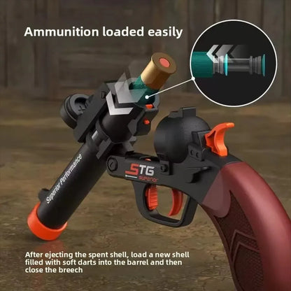 Shell-Ejecting Shotgun Blaster with Suction Cup Soft Darts – Cool Shell Ejection Action, Great Festival Gift, Ideal for Outdoor