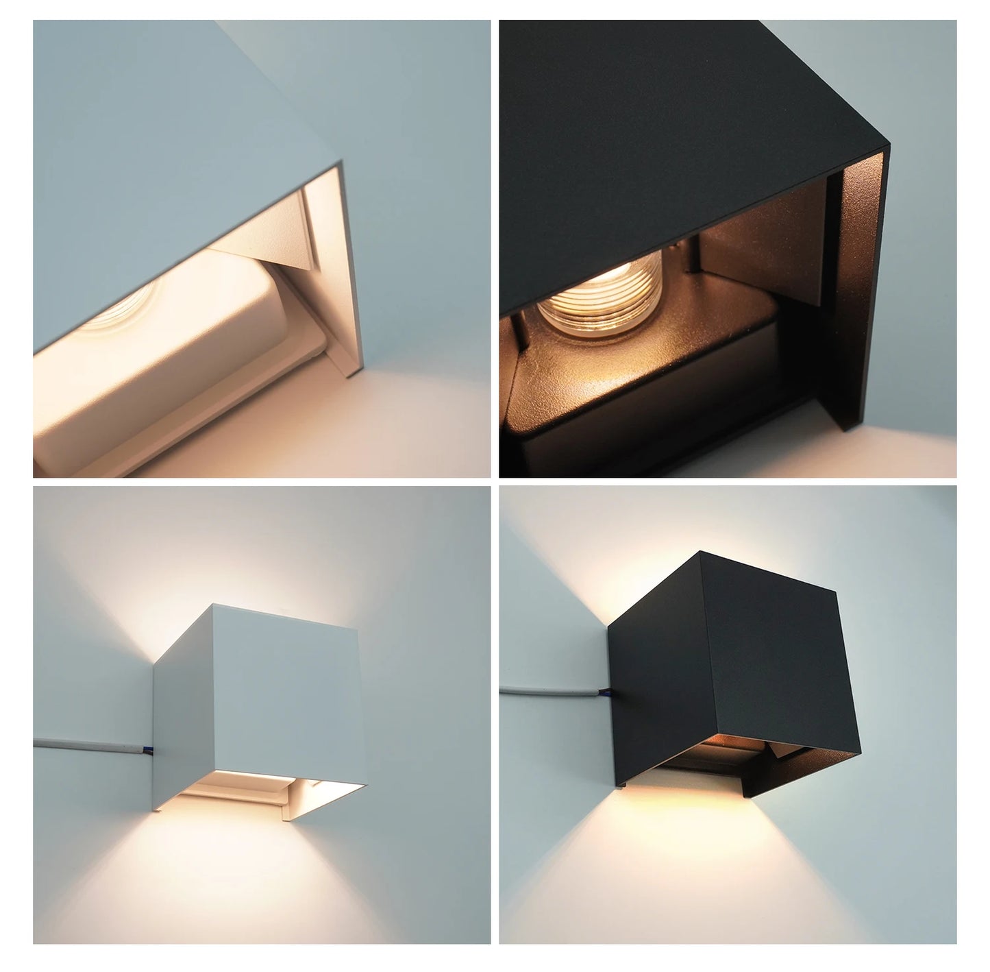 Modern LED Wall Lamp Waterproof IP65 Aluminum LED Wall Light Outdoor Indoor G9 Replaceable Bulb for Living Room Bedroom Hallway