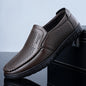 Men's Slip-On Loafers Summer Hollow Out Breathable Casual Shoes Comfortable Soft Sole Anti-Slip Leather Shoes-8822